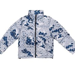 Bravest Studios Louis Vuitton Camo Puffer Jacket Large Blue