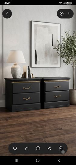 Black and Gold nightstands