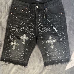 Purple jorts size 32’