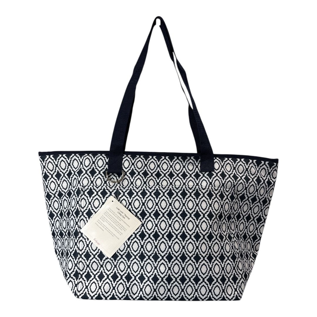 NWT Thirty-One Tote-ally Thermal Insulated Bag Navy Perfect Pending Blue White