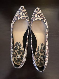 BP Sasha Leopard Printed Suede Flat