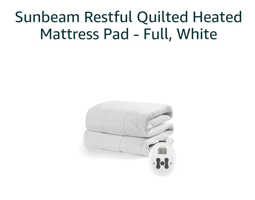 Full Quilted Heated Mattress Pad