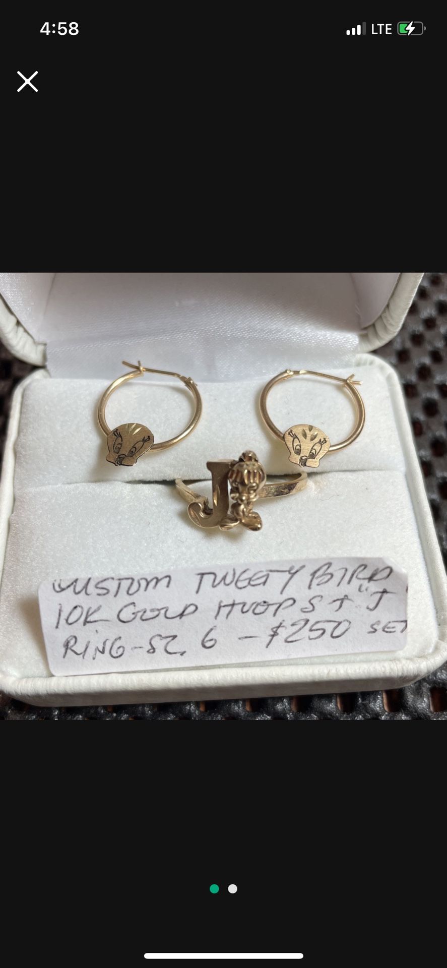 10K Gold Tweety Bird Ring Only