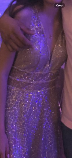 Rose gold rhinestone dress