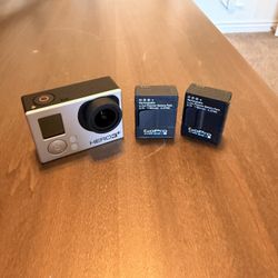 GoPro Hero 3+ With Extra Battery And Selfie Stick 