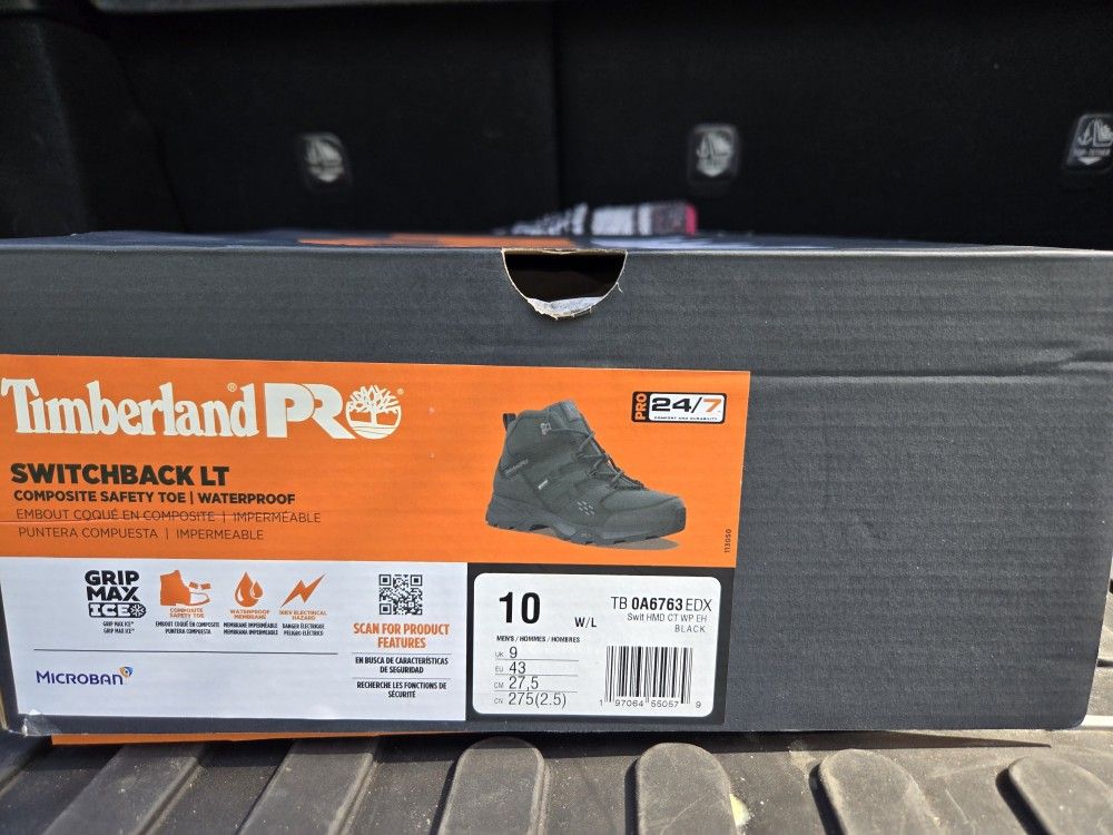 NEW TIMBERLAND COMPOSITE TOE - SIZE 10 Mens
