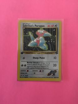 1st edition Sabrina’s Porygon 98/132 Pokemon Card from Gym Challenge
