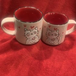 SPECTRUM DESIGNS MAGGY & HARRY CAT COFFEE MUGS