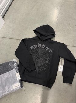 Sp5der hoodie black on black