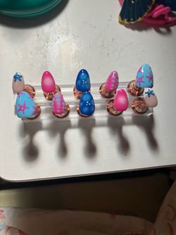 Summer Starfish Press-On Nails