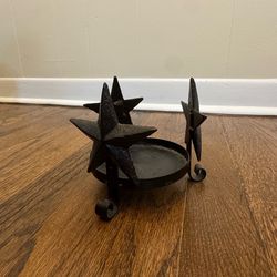 Western Metal Candle Holder