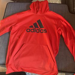 Adidas red hoody size medium 