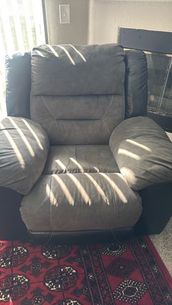 Gray Oversized Recliner Chair