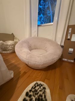 Pink Swivel Poof -  Pottery Barn Teen