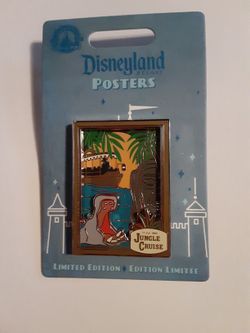 Disney Jungle Cruise Poster Pin LE 2000 Disneyland Exclusive