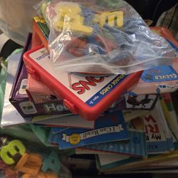 Whole Box Of EDUCATIONAL Puzzles, Books, Toys