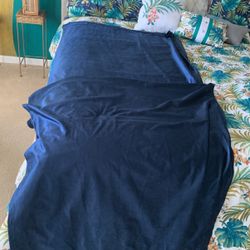 Navy Blue Thick Velvet Fabric