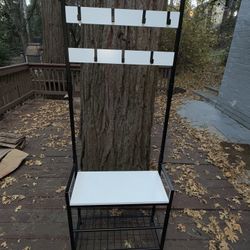 Hall Tree w/ Bench & Coat Rack