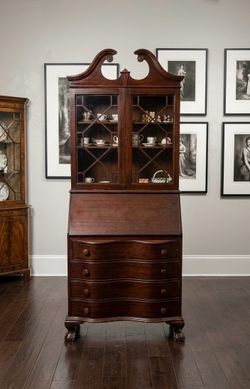Mahogany Secretary Desk w/ Hutch