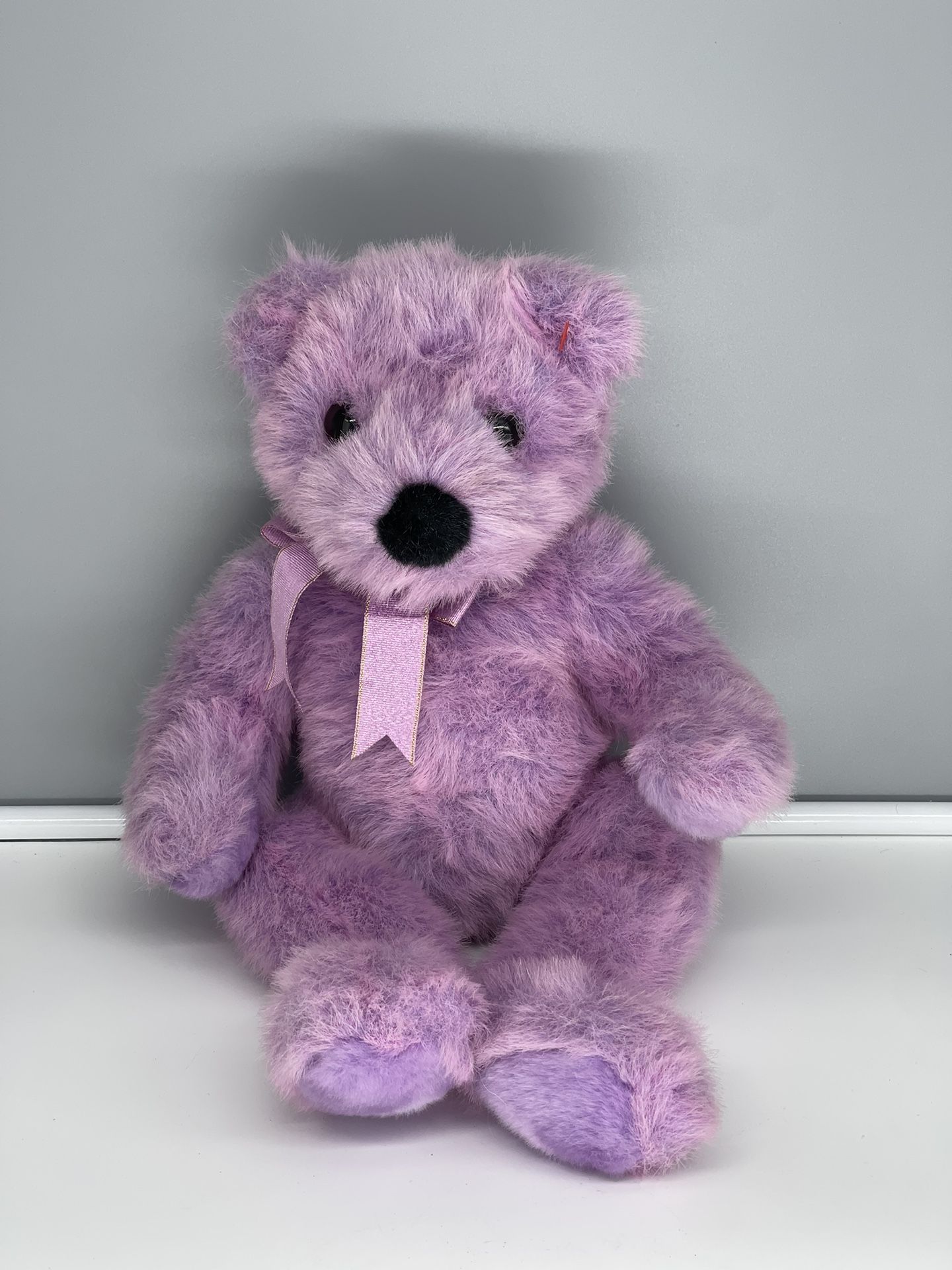 Vintage 1999 Ty Lilacbeary Purple Teddy Bear Plush Stuffed Animal Approximately 15 inches tall. She is in excellent collector pre-owned condition. She