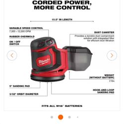 Milwaukee Sander M18 Makita Dewalt Senco Construction 