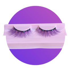 Purple decorative lashes