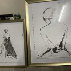 Beautiful Framed Woman Drawing