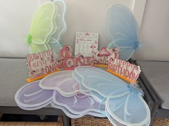 Fairy First Birthday Decorations - fairy wings