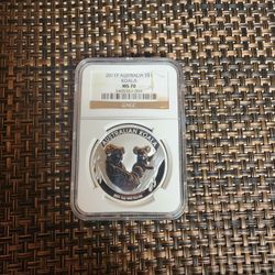 2011P Australia Silver Dollar Koala Graded MS-70 By NGC