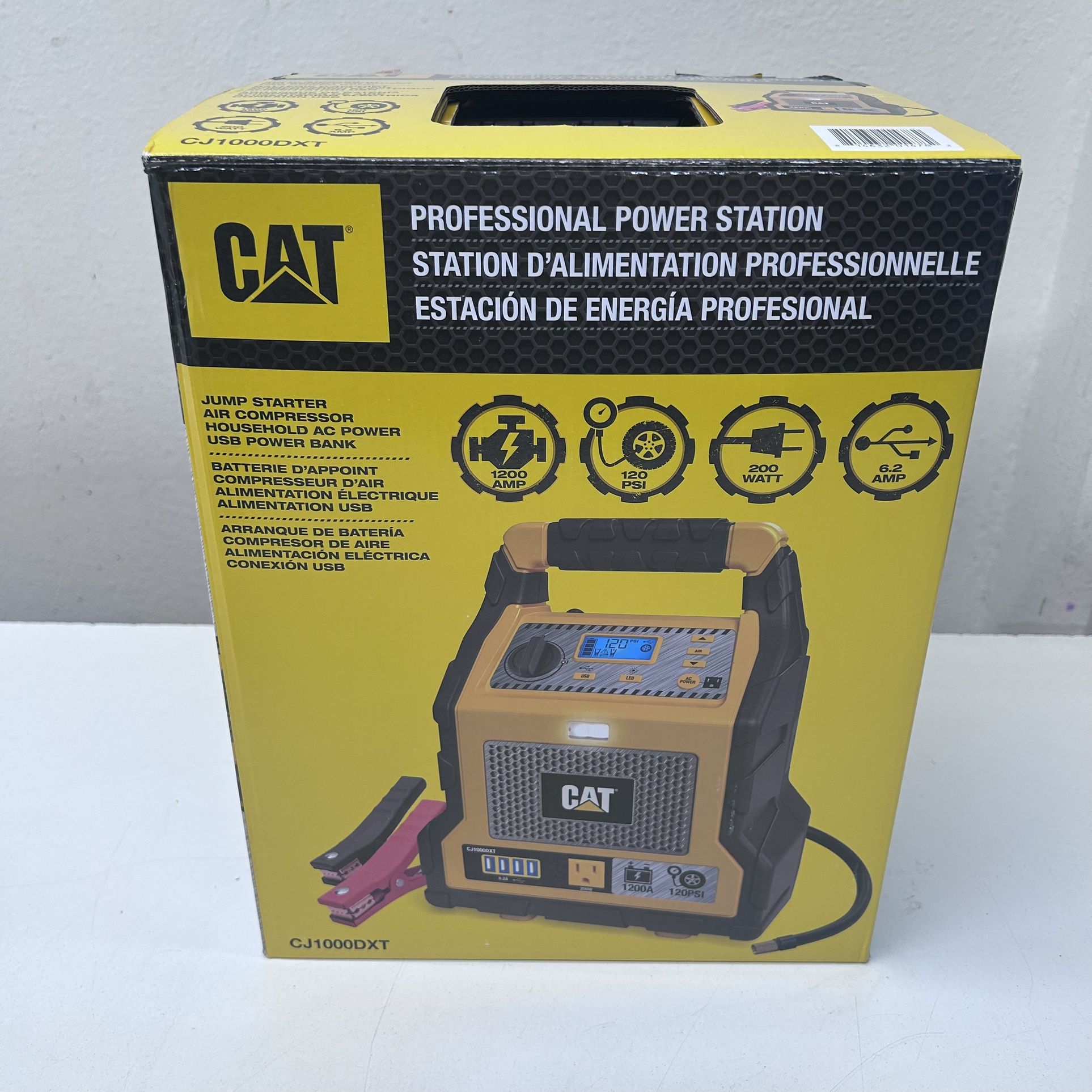 CAT CJ1000DXT 1200 Peak Amp Jump Starter and Powerstation w/200 watt Inverter*SLIGHTLY USED **