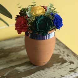 Wood Flowers Centerpieces