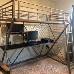Parkerville Furniture Line Twin Z Loft Bed in Pewter