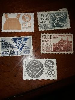Mexico vintage postal stamps