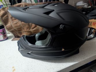 Matte Black Motocross Off-Road Helmet Large