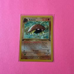 1st Edition Kabuto 50/62 Pokemon Card from the Fossil Set