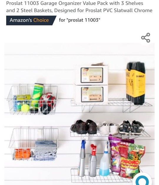 Wall Organizer Rack With 3 Shelves & 2 Steel Baskets