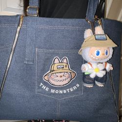 Fall In Wild The Monsters Denim Apron Bag 
