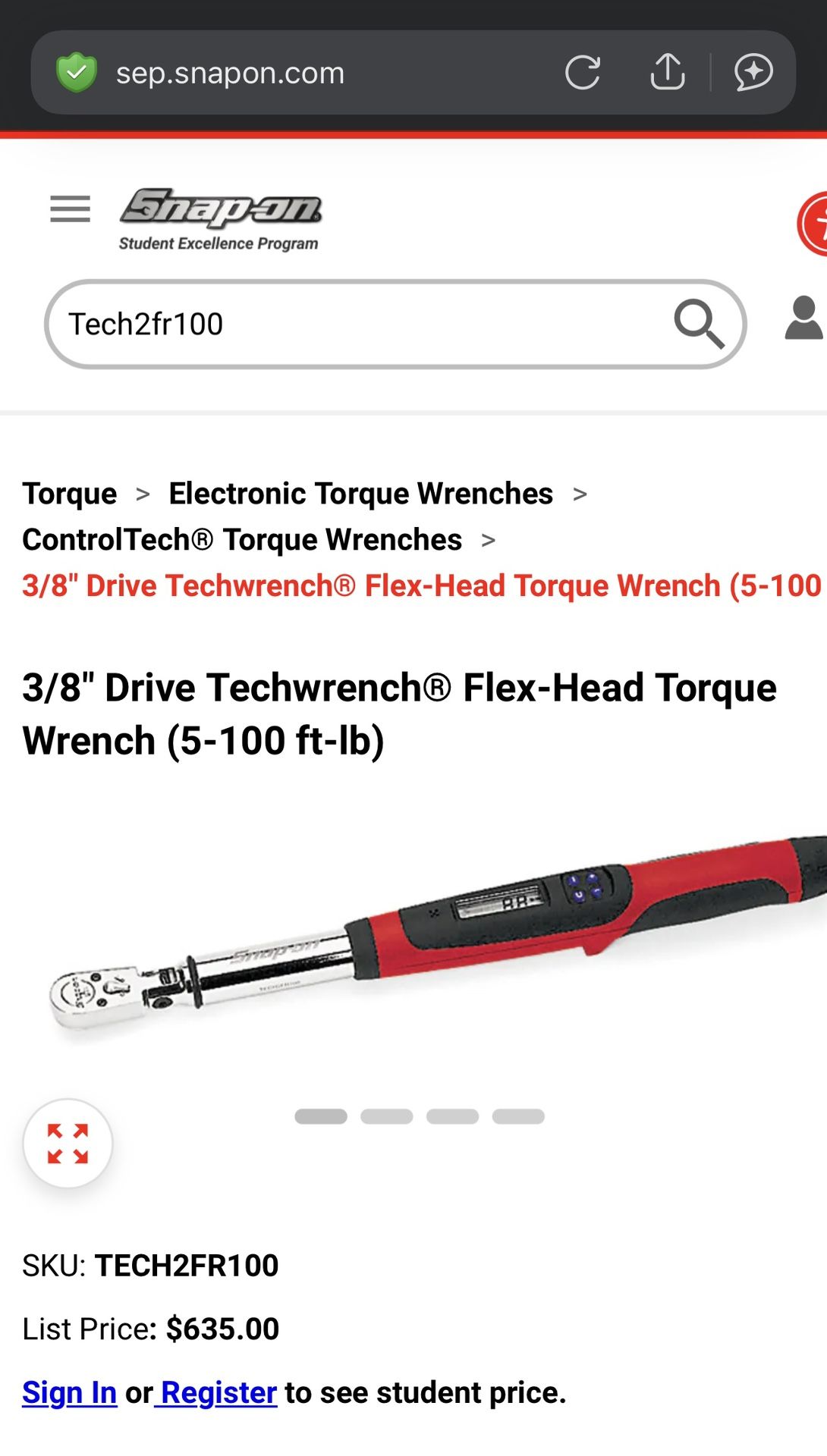 Snap On Torque Wrench