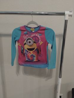 Minions, long sleeve pajama shirt, girls, size 10