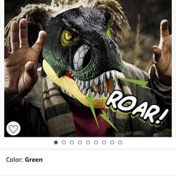 Aomola Dinosaur Mask for Boys Adult Glow Eyes Moving Dino Mask with Sounds and Adjustable Headband,