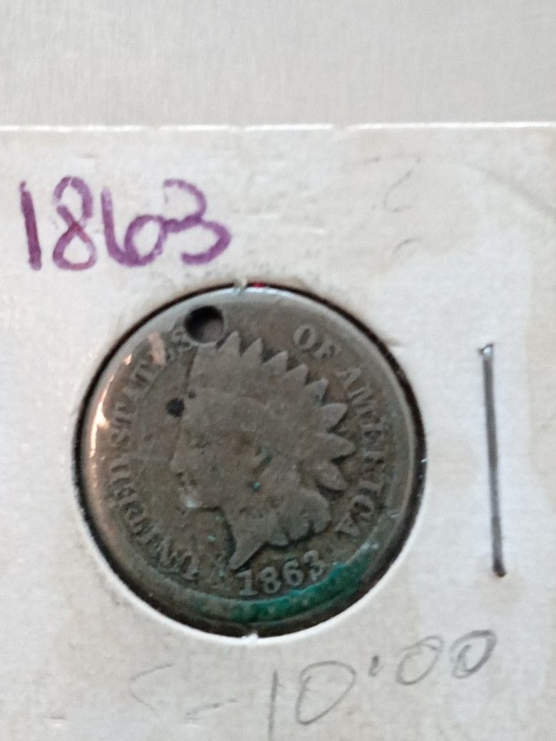 1863 Indian Head cent