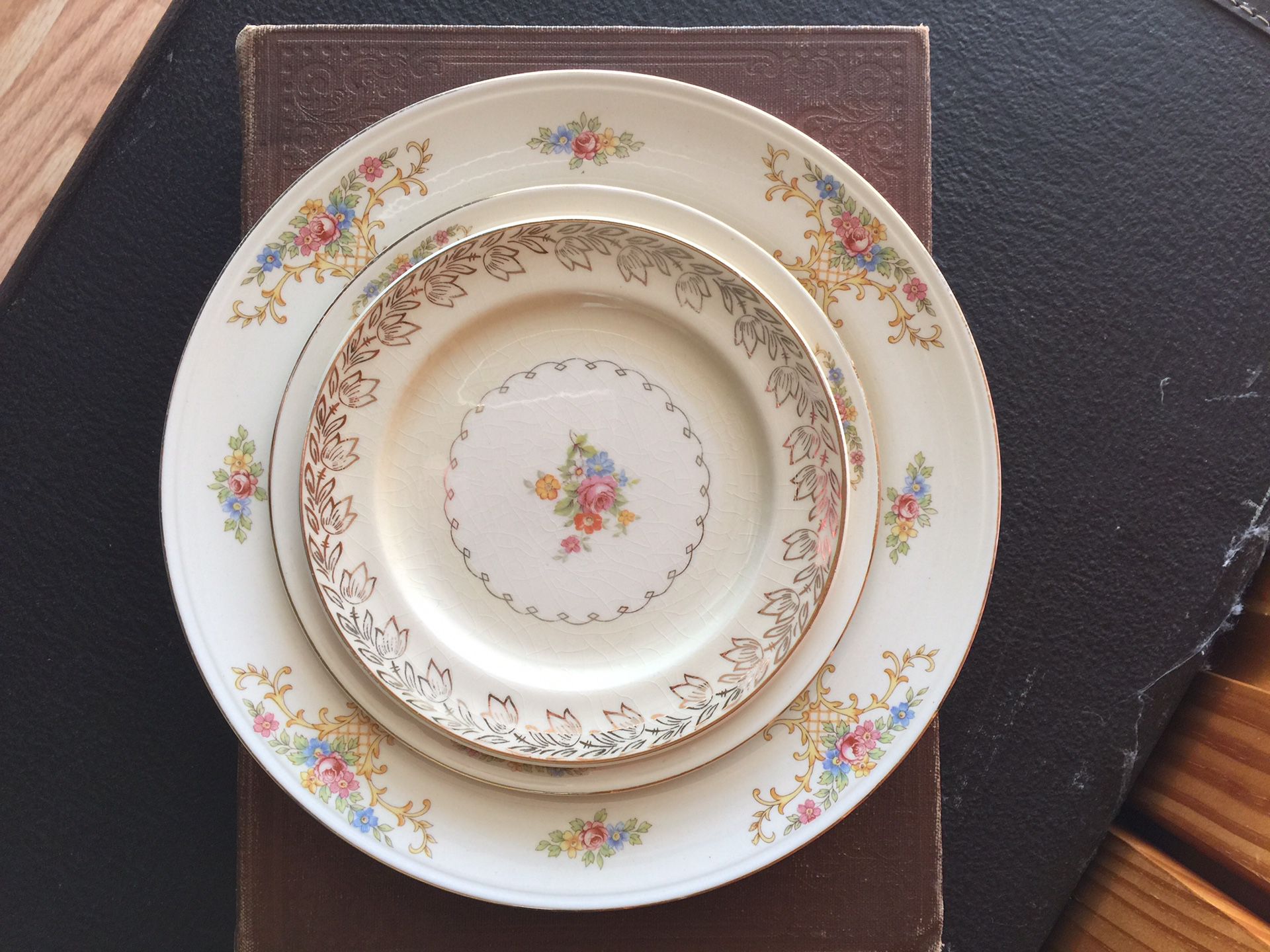 Vintage china place settings