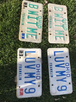 Custom Ohio plate over 25-30 years old