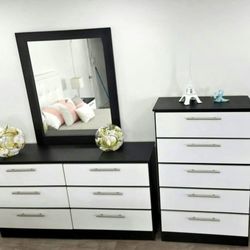 Dresser With Mirror And Chest  // Comoda Con Espejo Gavetero 