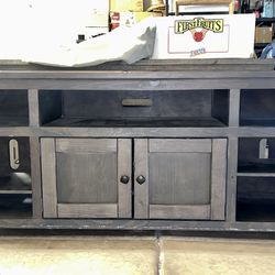 Rustic grey tv stand