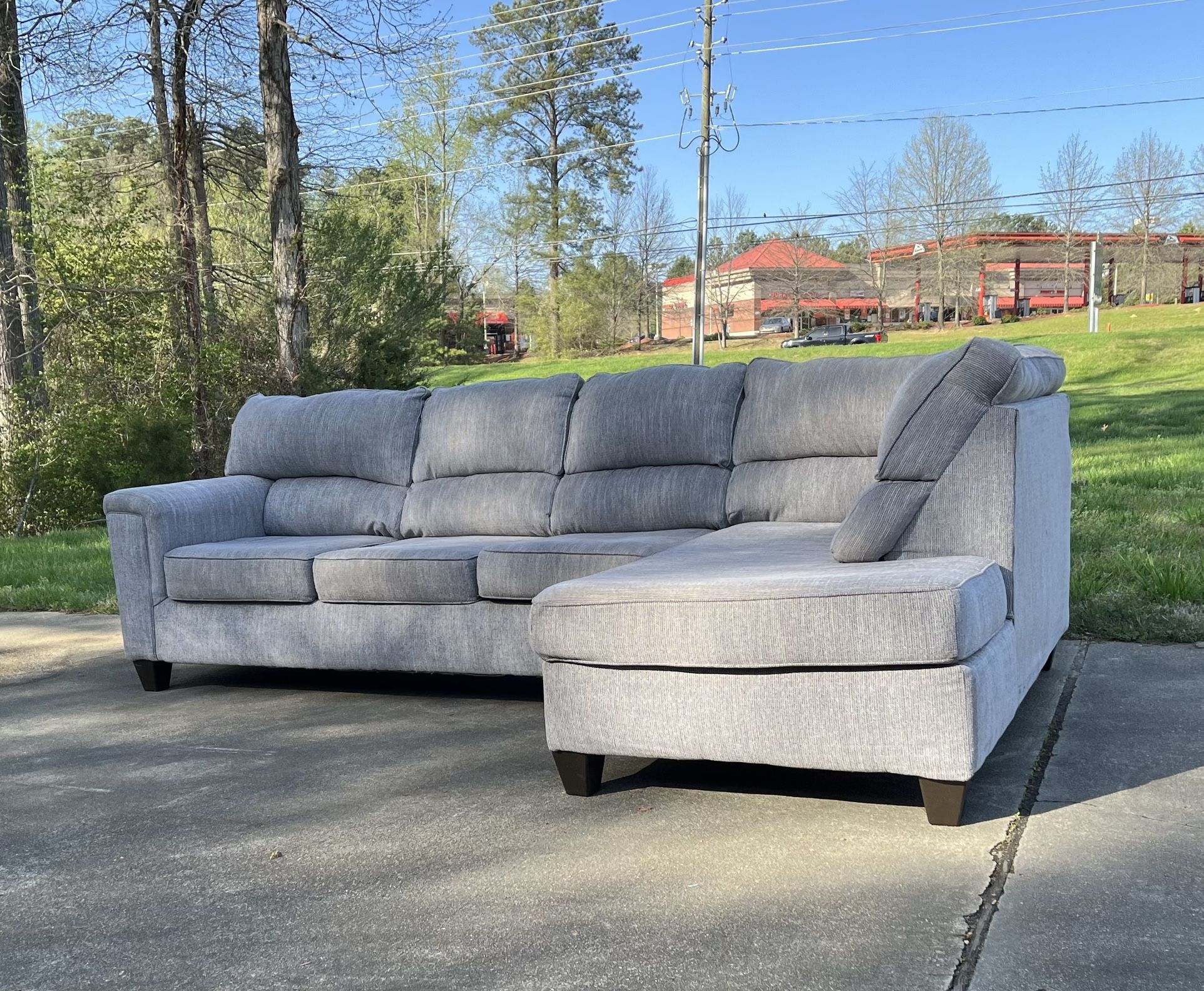 DELIVERY AVAILABLE Grey Sectional Couch Sofa Great Condition 