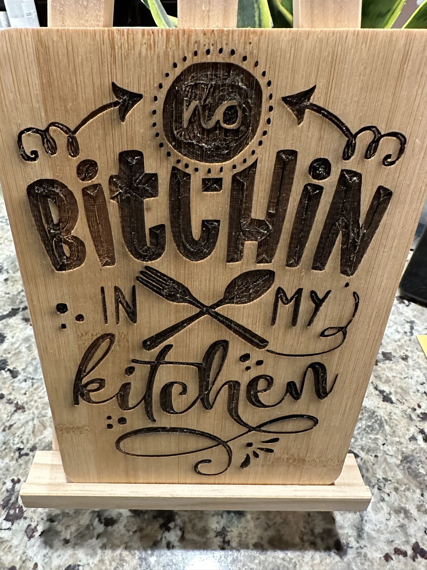 No Bitchen In My Kitchen Cutting Board