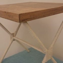 🌺 Boho Wood End / Side Table