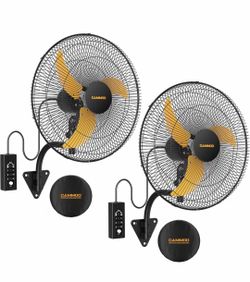 Fan wall 20 Inch Wall Mount Fan Oscillating, 600D Oxford Cover & Wired Remote Extended 3.3ft Wired Remote & 6.6ft Power Cord Wall Fan, 3-Speed High Ve