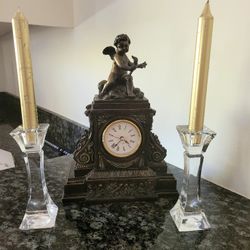 set of 2 crystal candle holders 